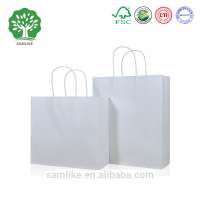 Custom order recyclable feature plain brown kraft paper bags with logo print