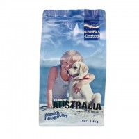 High quality durable resealable dog cat plastic pet food packaging bag with zipper